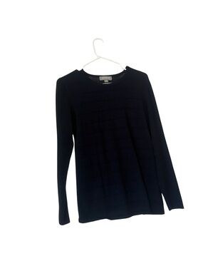 QueensPark Navy Long Sleeve Crewneck Sweater